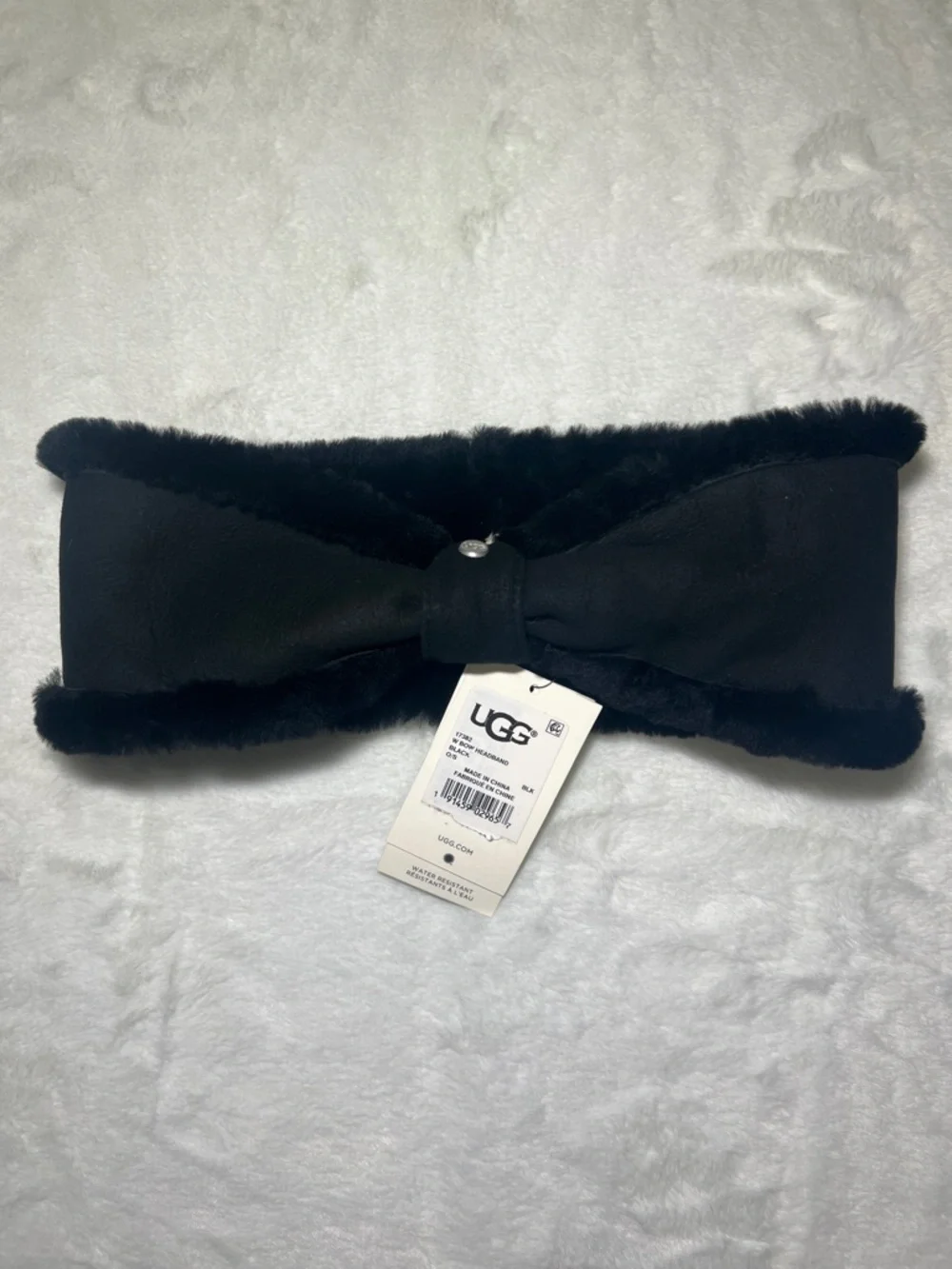 UGG Black sheepskin Ear Warmer